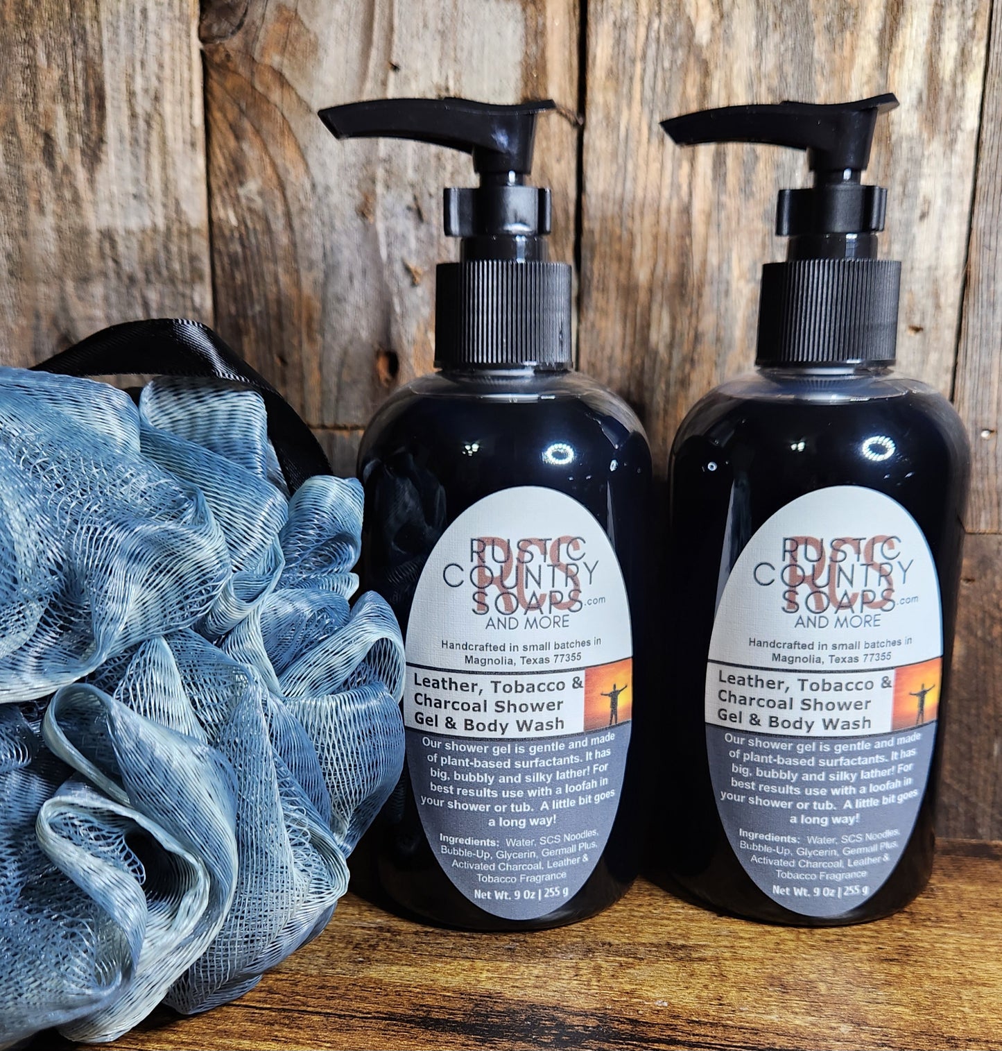 Leather Tobacco & Charcoal Shower Gel
