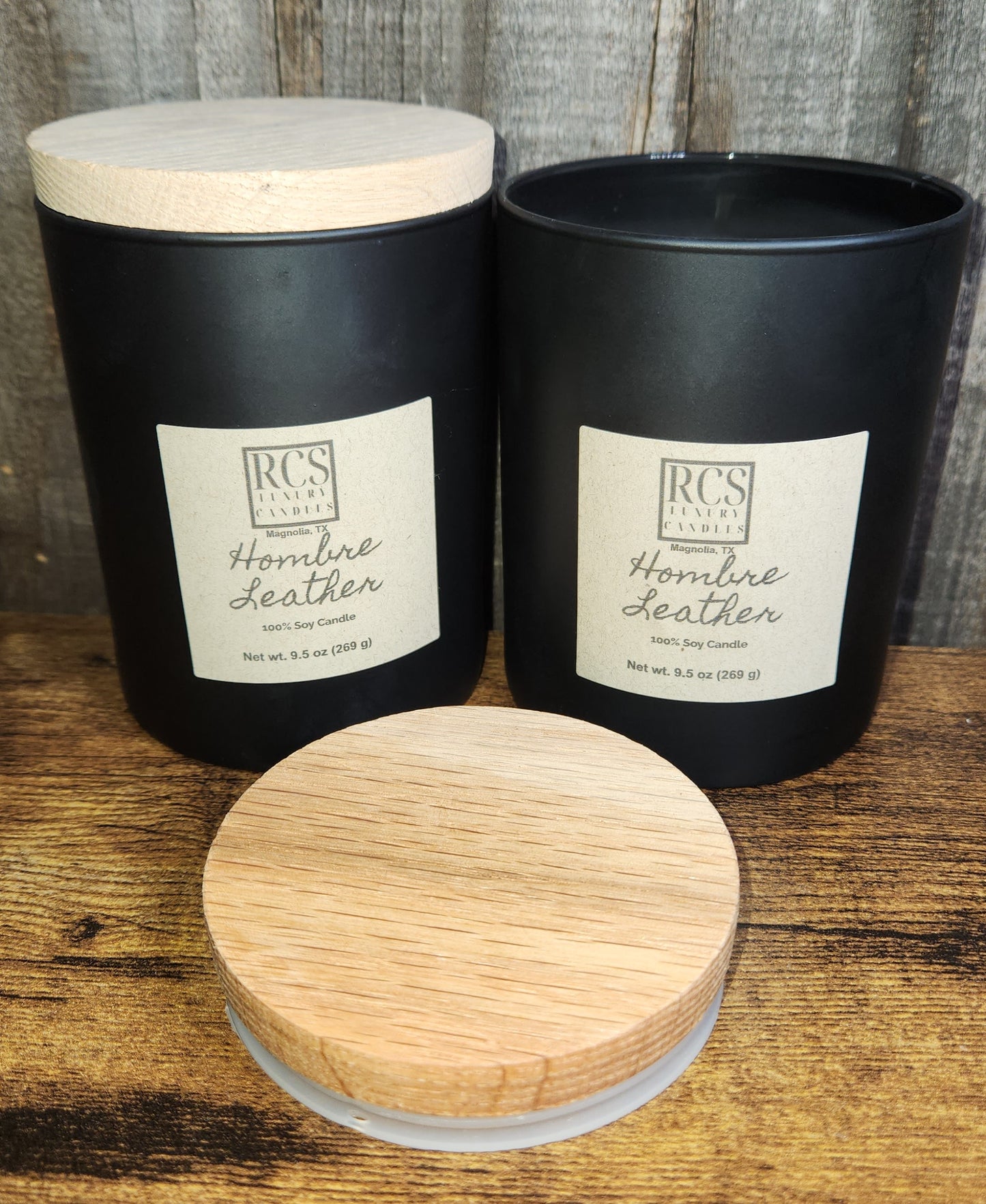 Hombre Leather Soy Candle
