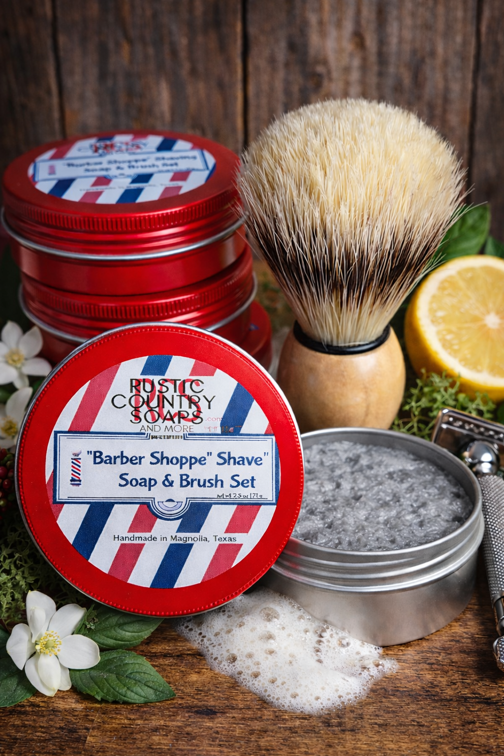 Barber Shoppe Shave Soap with Brush