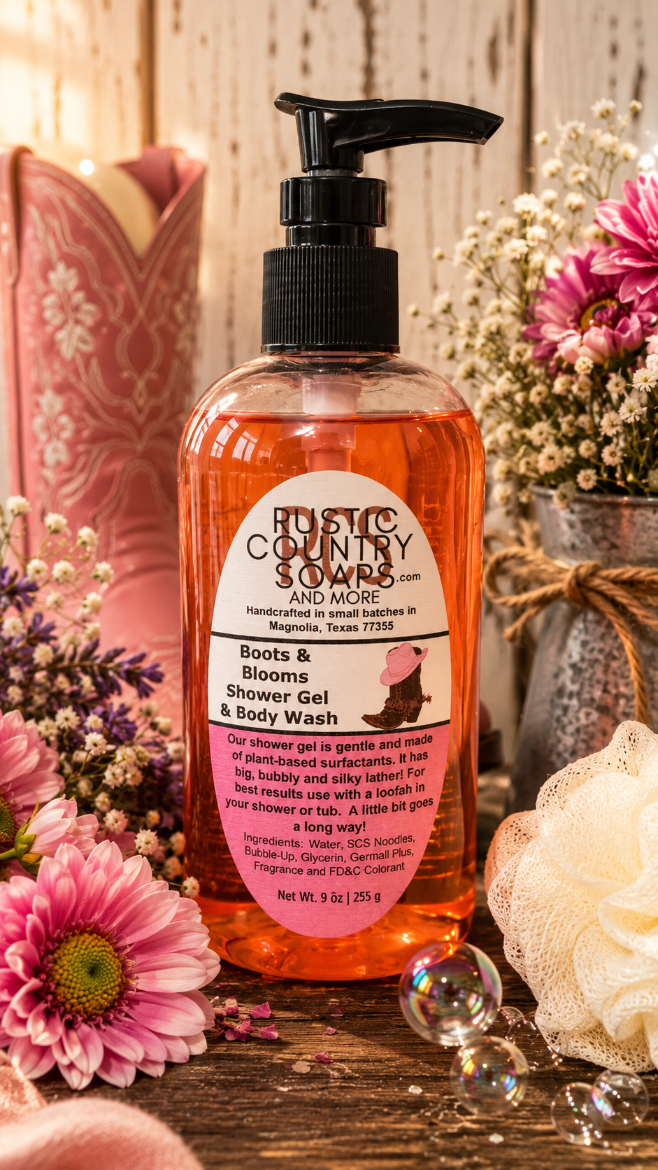 Boots & Blooms Shower Gel/ Body Wash/Hand Soap