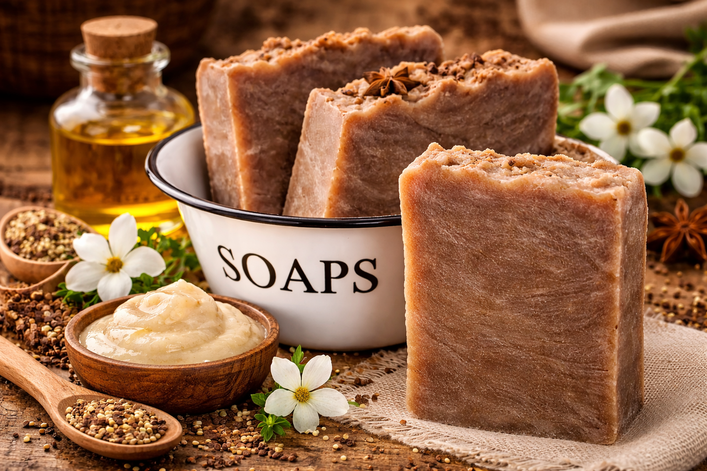 DEBONAIR Bar Soap - with goat milk & hemp