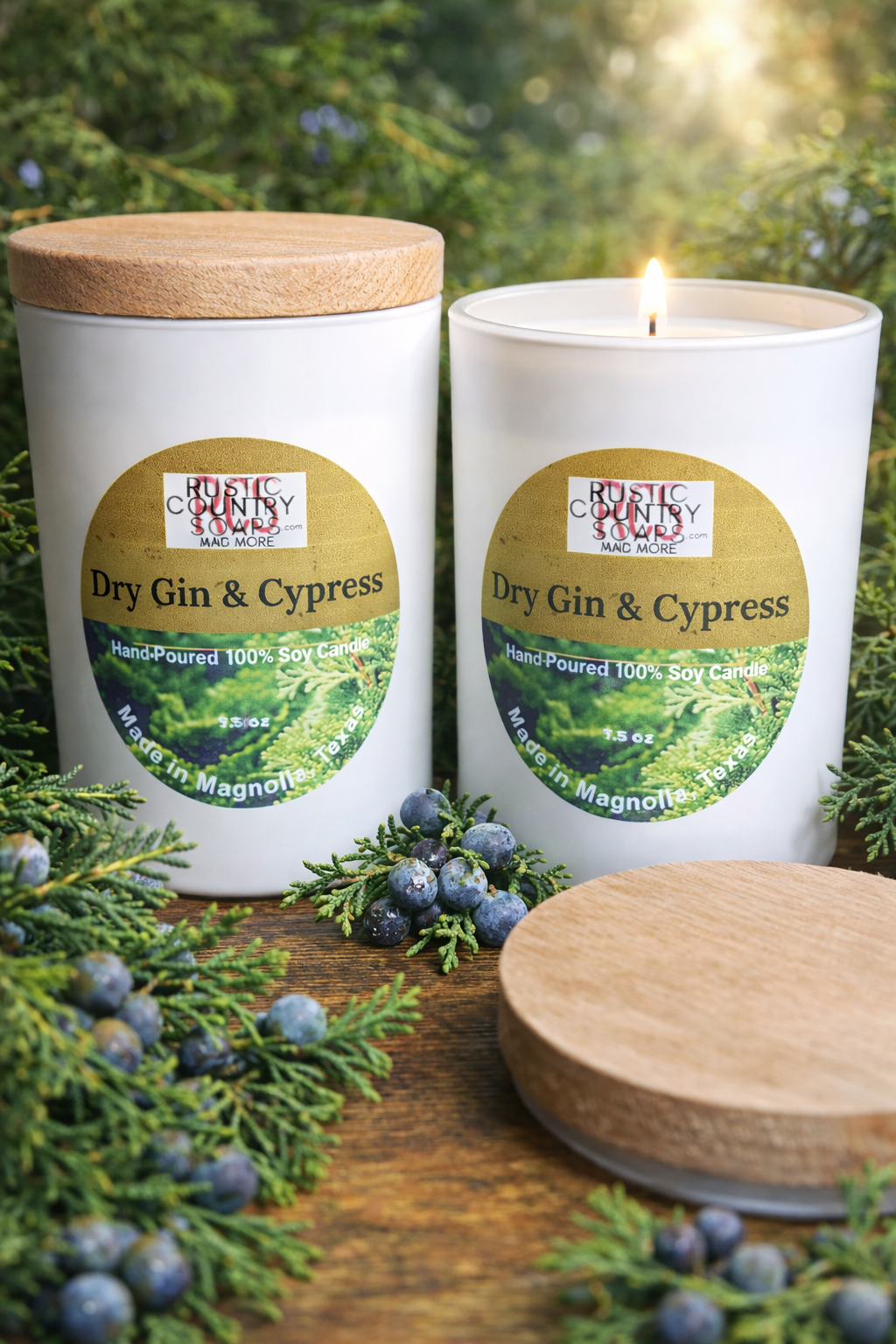 Dry Gin & Cypress Soy Candle