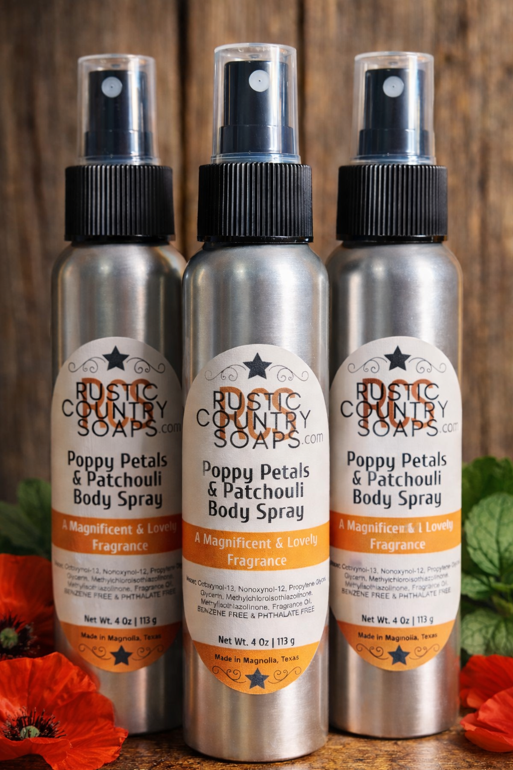 Poppy Petals & Patchouli Body Spray