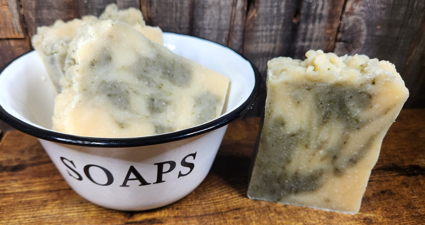 RUSTIC Bar Soap - with bergamot, patchouli & rosemary