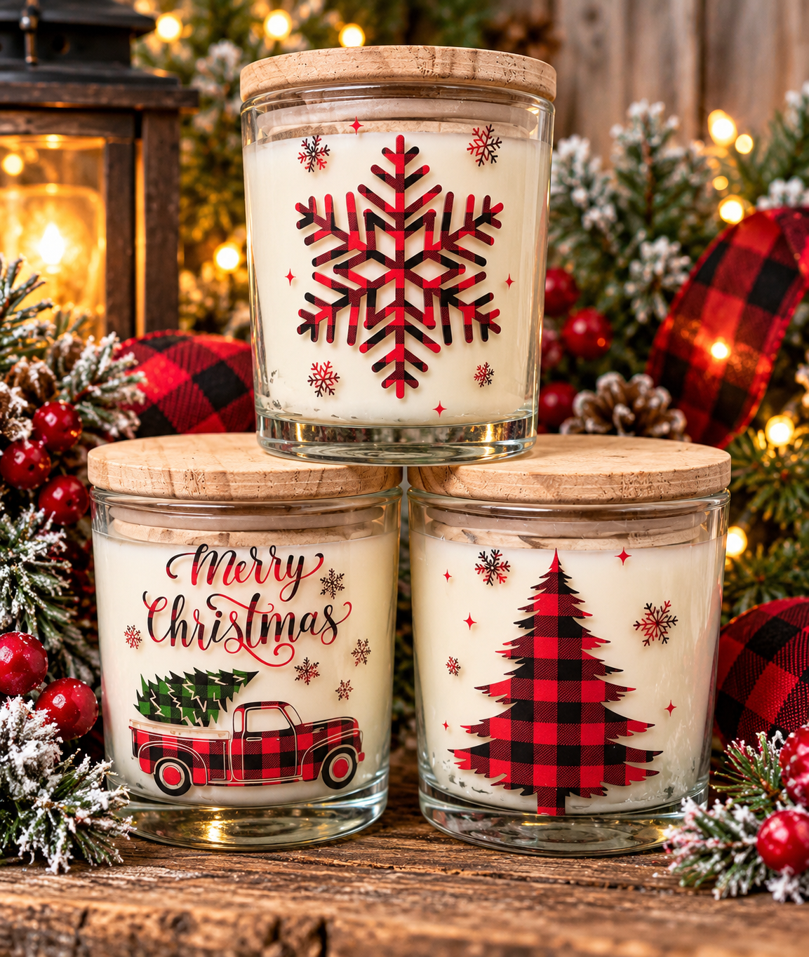 Rustic Country Christmas Soy Candle 5.5 oz