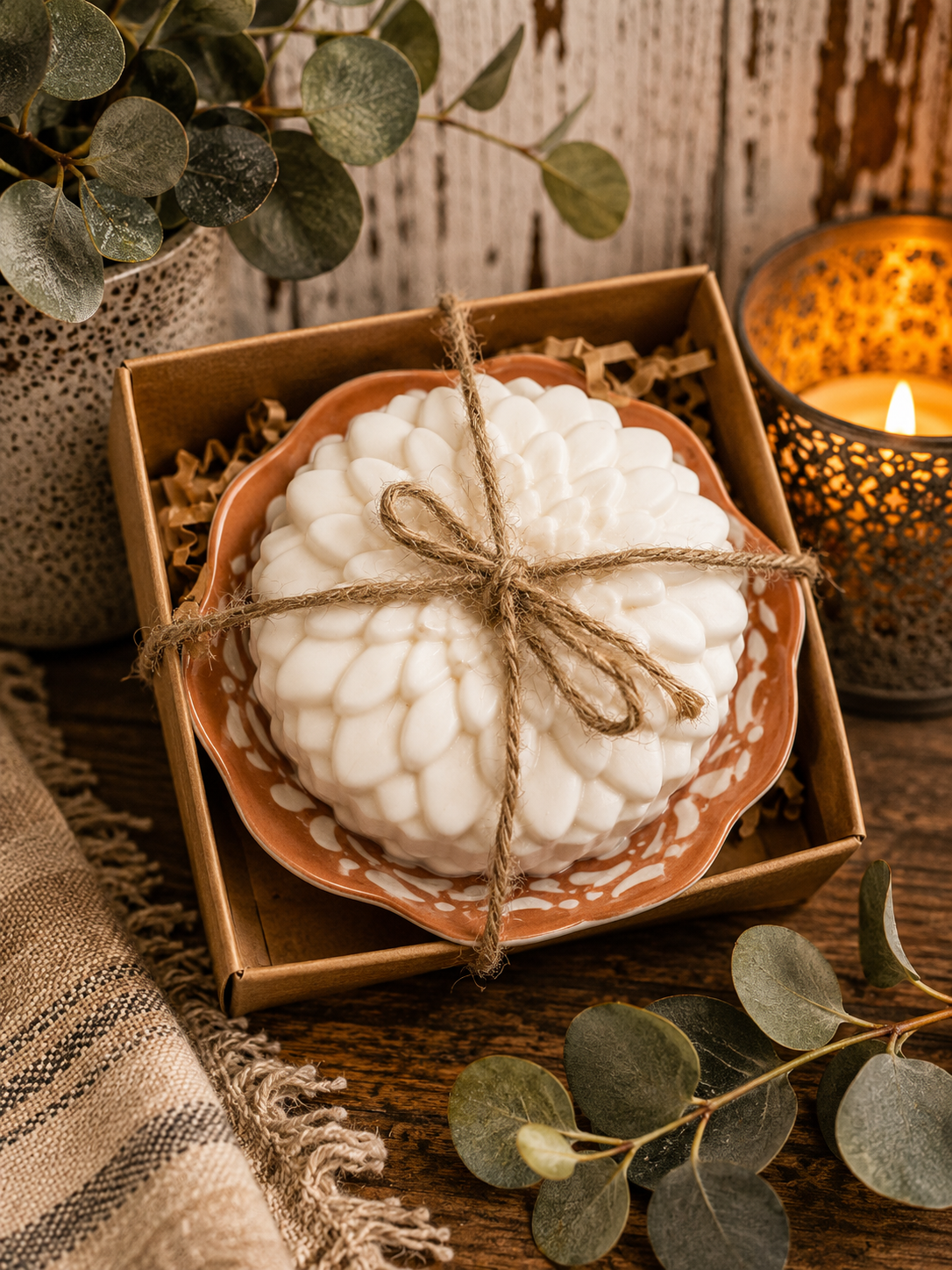Donkey Milk Hand Soap in a Rustic Ceramic Bowl