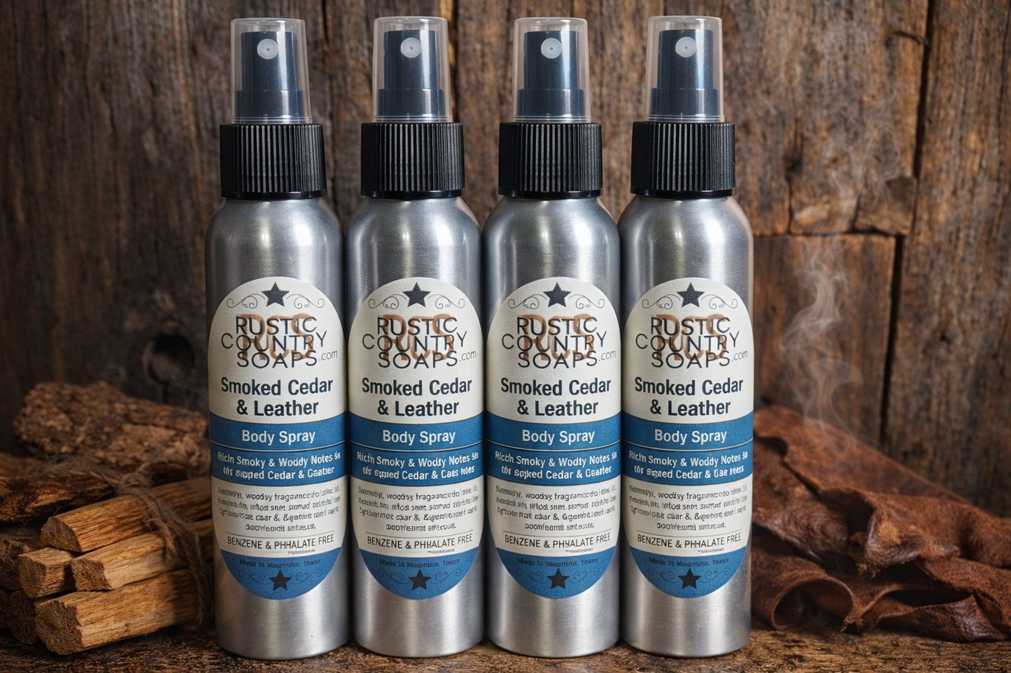 Smoked Cedar & Leather Body Spray