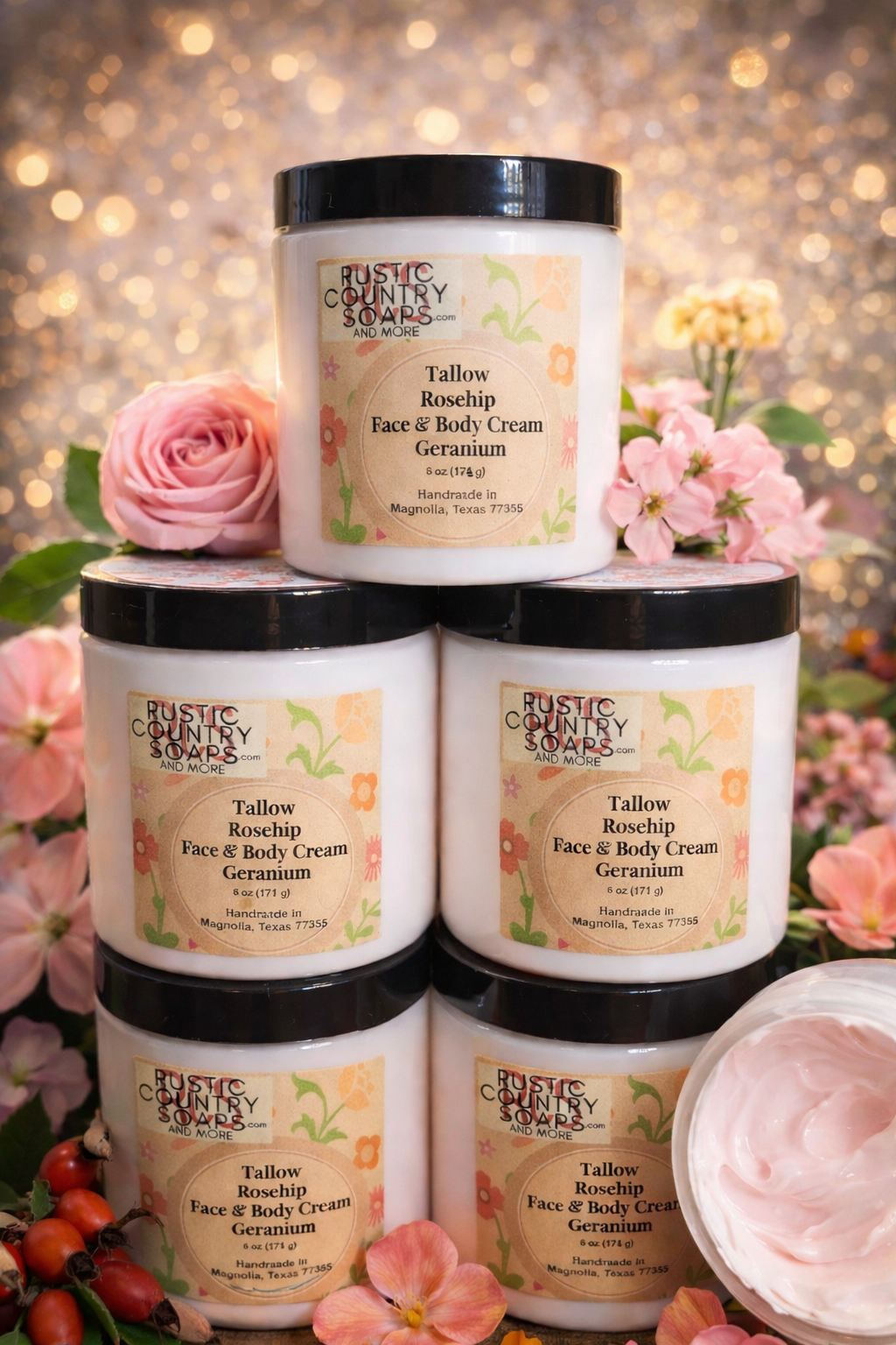 Tallow Rosehip Face & Body Cream - Geranium