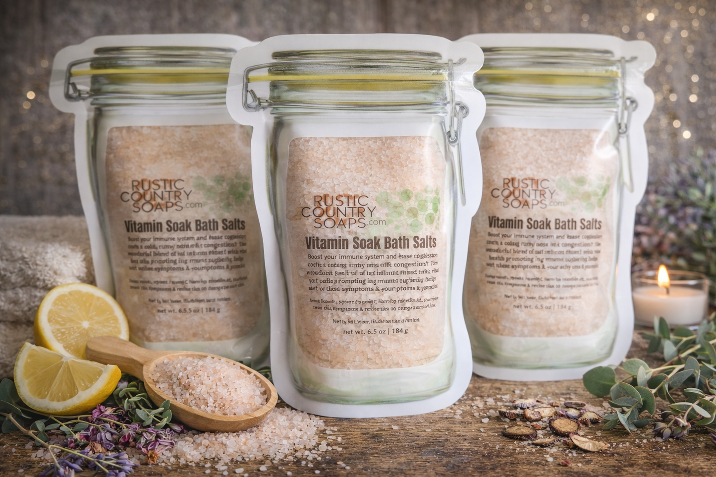 Vitamin Soak Bath Salts Cold & Flu Relief Bath Soak