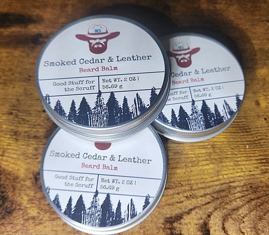 Smoked Cedar & Leather – Beard Balm - Good Stuff for the Scruff