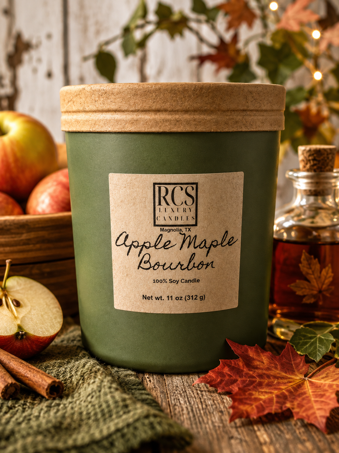 Apple Maple Bourbon Soy Candle