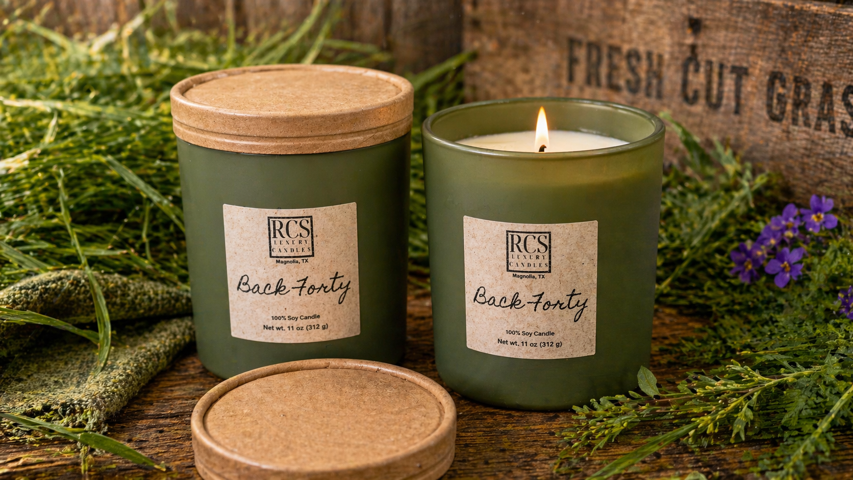 Back Forty Soy Candle – Fresh Cut Grass