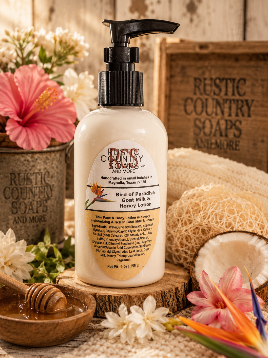 Bird of Paradise Goat Milk & Honey Pump Lotion
