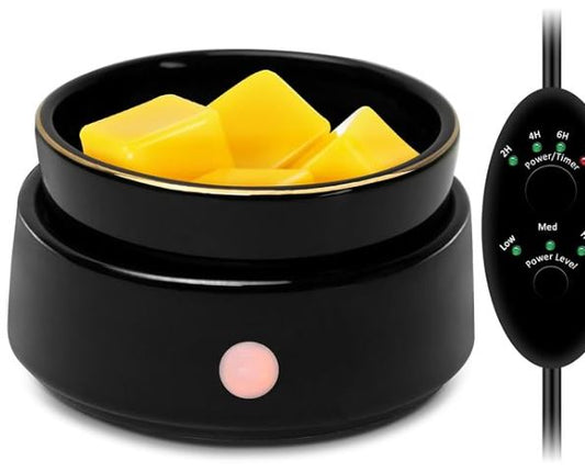 Black 4-in-1 Electric Wax Melter with Timer