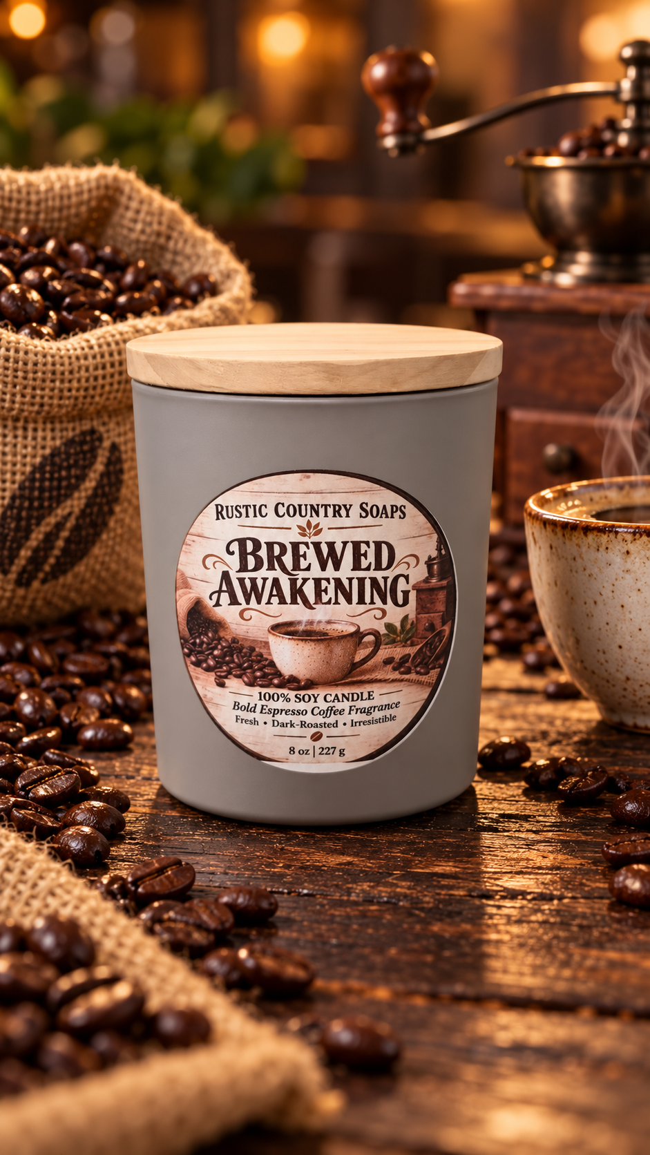 Brewed Awakening Coffee Soy Candle 8 oz