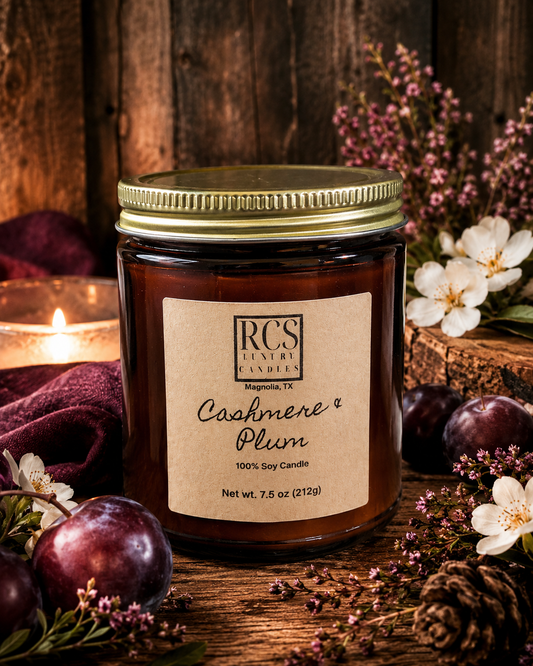 Cashmere Plum 7.5oz Soy Candle