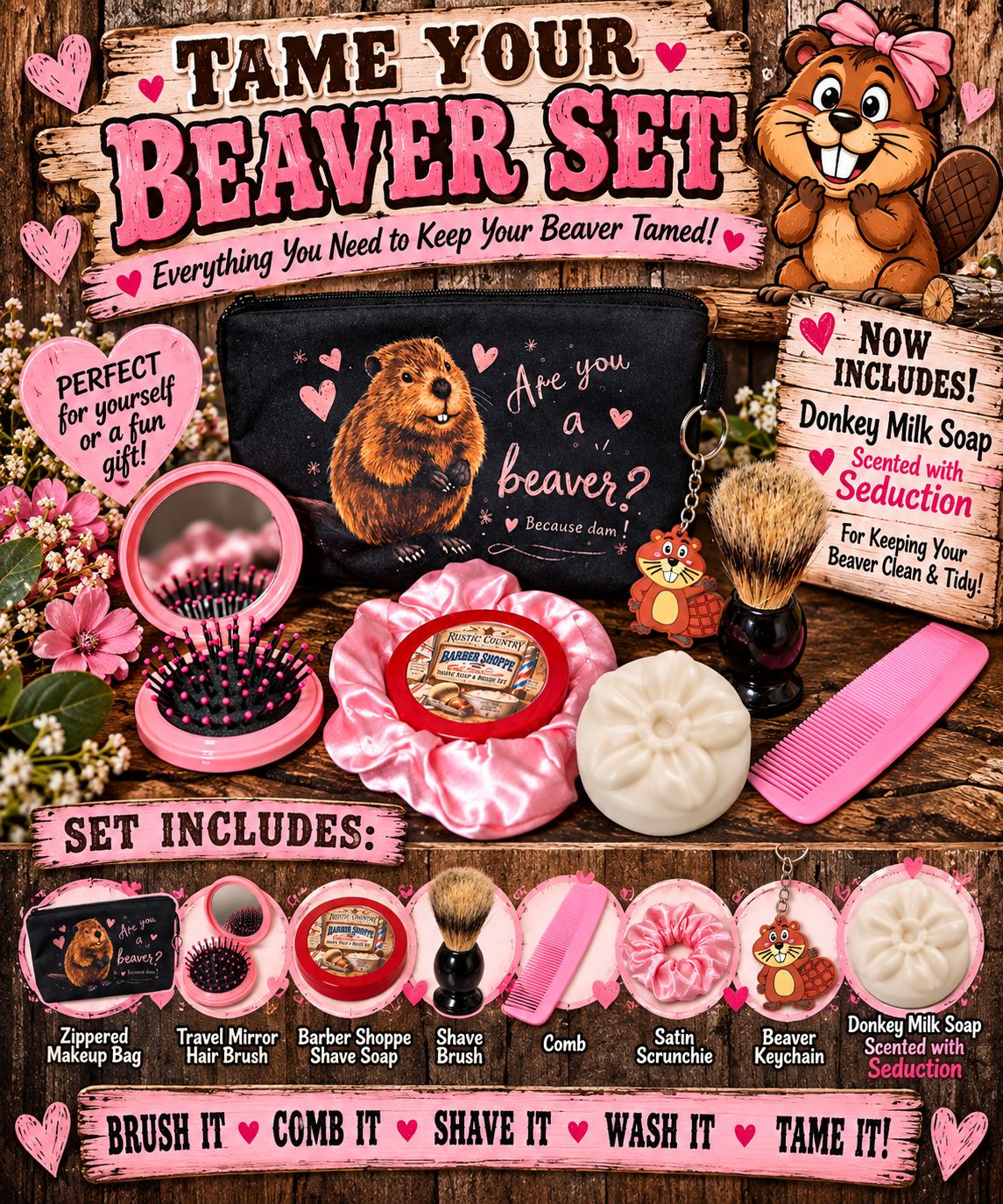 Tame Your Beaver - The Complete Down-There Grooming Kit for Women