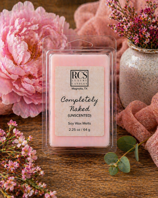 Completely Naked Pink Unscented Wax Melts – Fragrance Free Soy Wax Melts