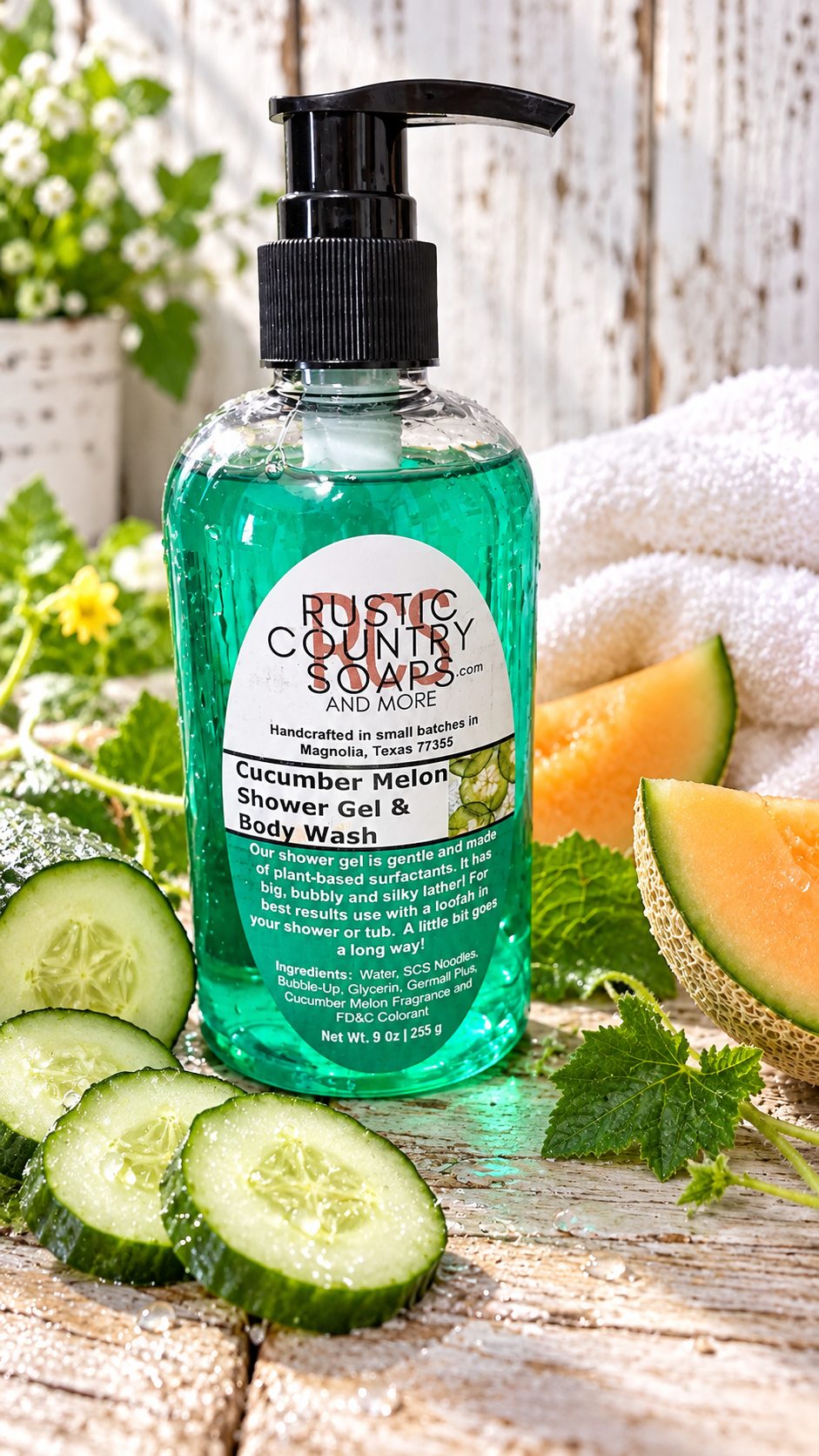 Cucumber Melon Body Wash • Shower Gel • Hand Soap