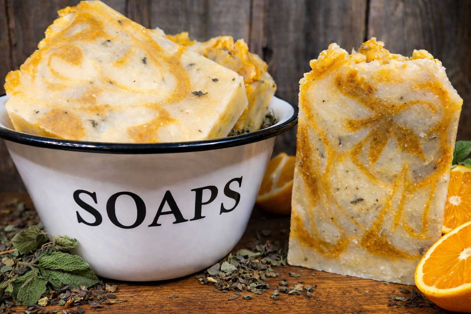 ESSENTIAL Bar Soap  - with patchouli, orange & patchouli leaves