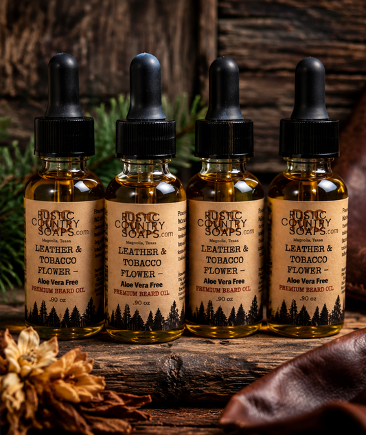 Leather & Tobacco Flower Aloe Vera Free – Beard Oil