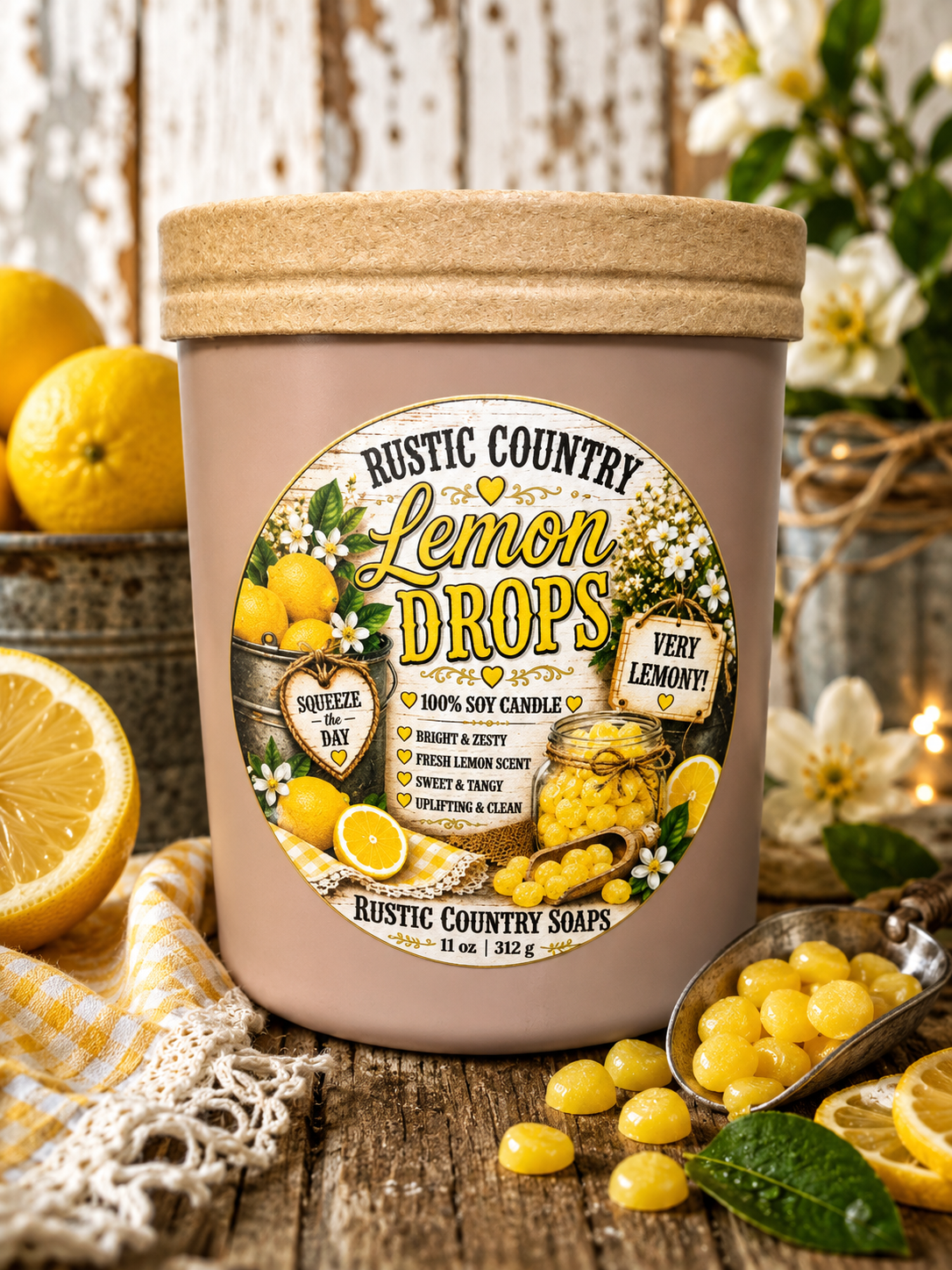 Lemon Drops Soy Candle 11 oz