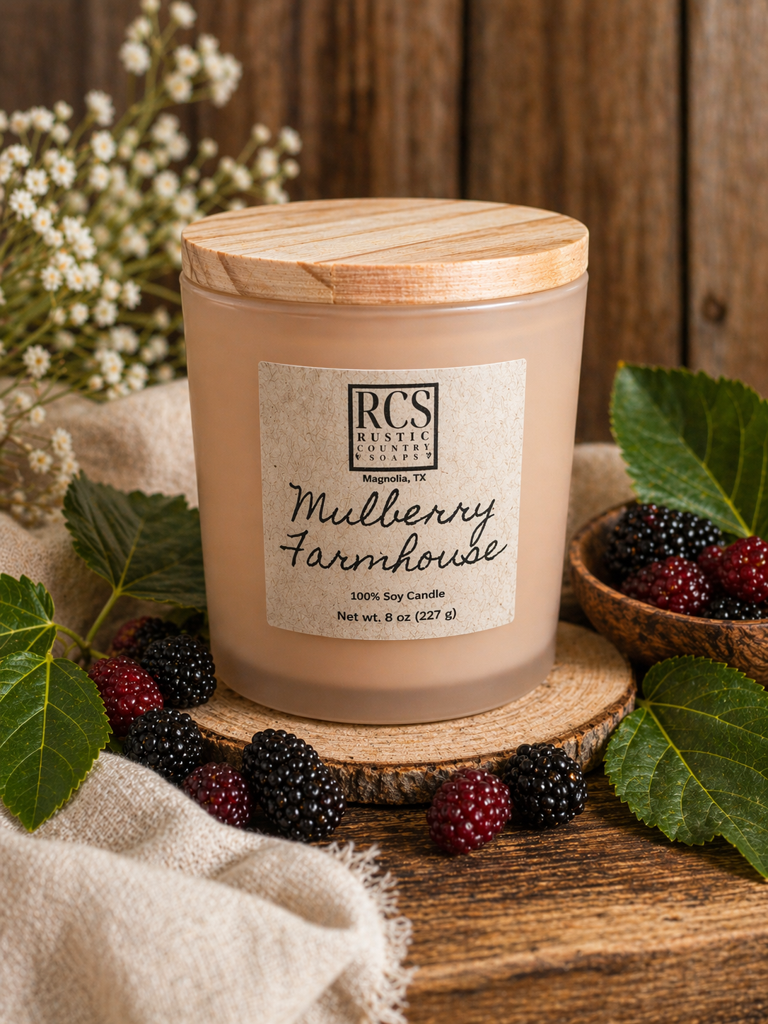 Mulberry Farmhouse Soy Candle 8 oz