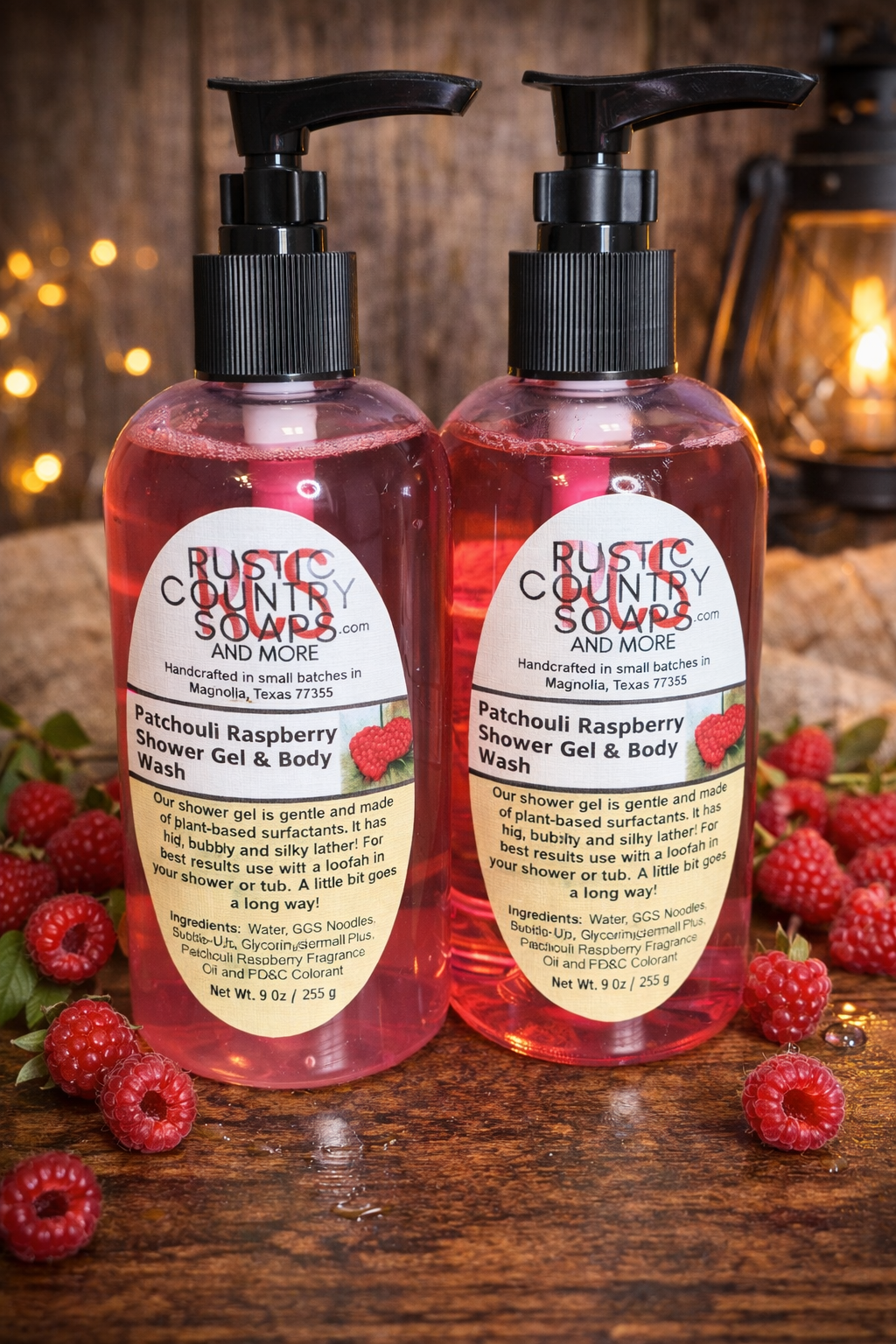 Patchouli Raspberry Shower Gel • Body Wash • Hand Soap