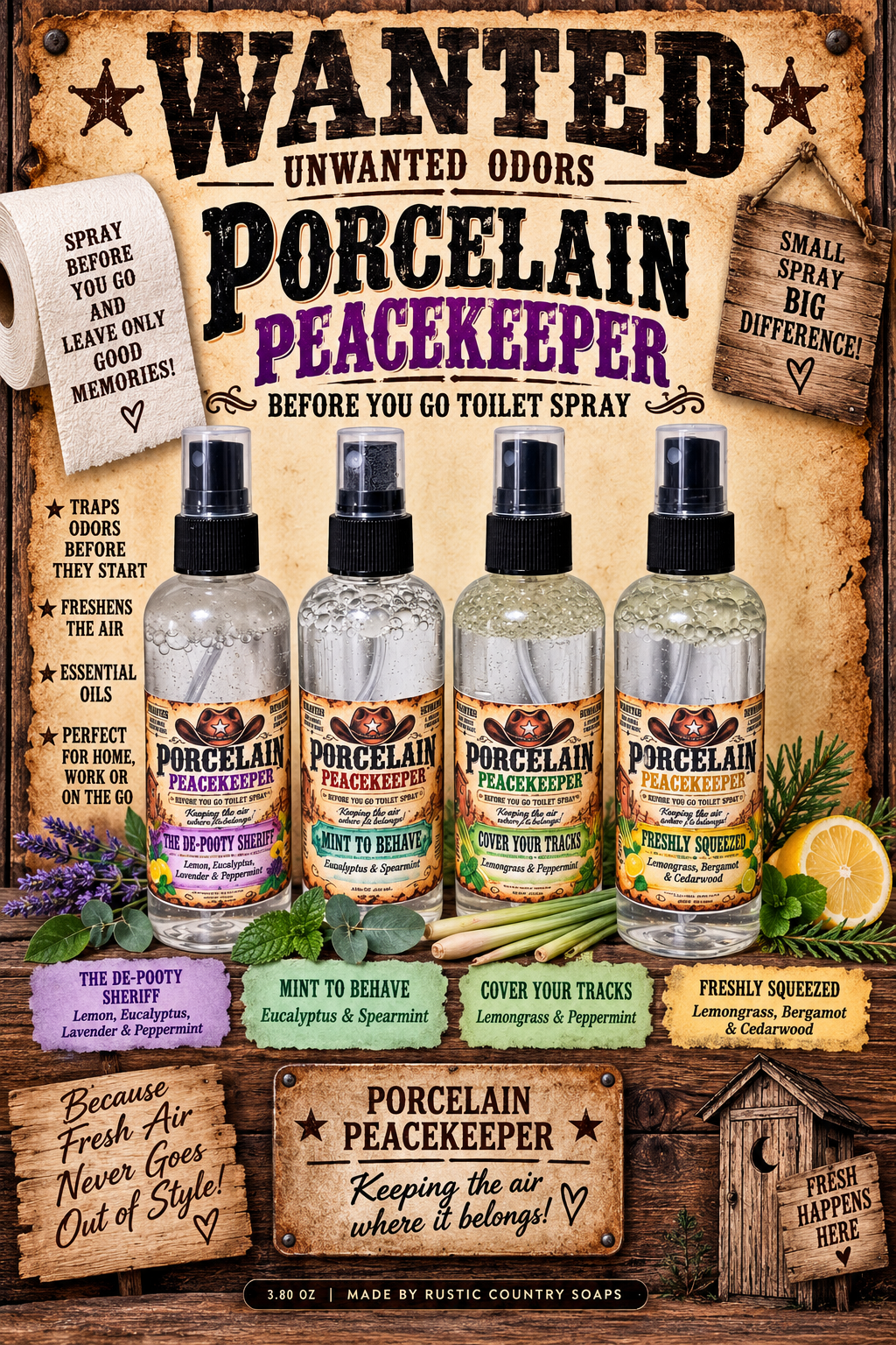 PORCELAIN PEACEKEEPER™ Before-You-Go Toilet Spray