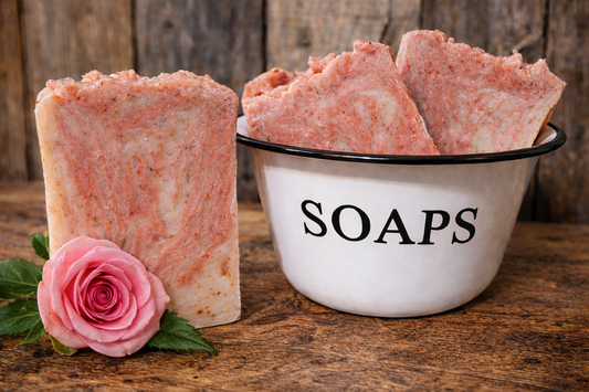 ROSE GARDEN Bar Soap - with 5 Oils & 3 Butters
