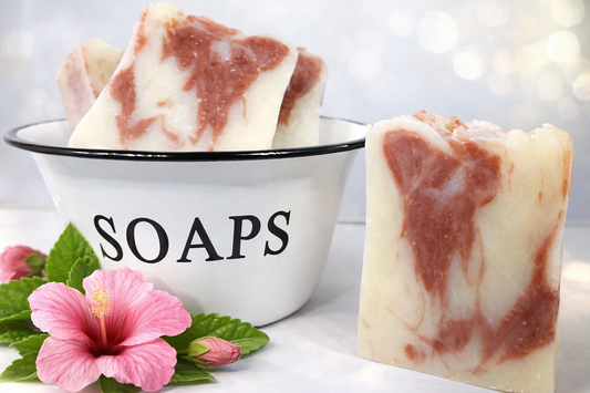 SIMPLE Bar Soap - with hibiscus powder unscented