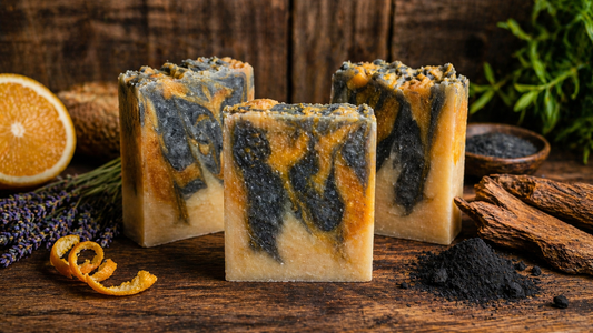 SOUTHERN GENTLEMAN BAR SOAP - with Bohemian Black Fango, Turmeric & Activated Charcoal