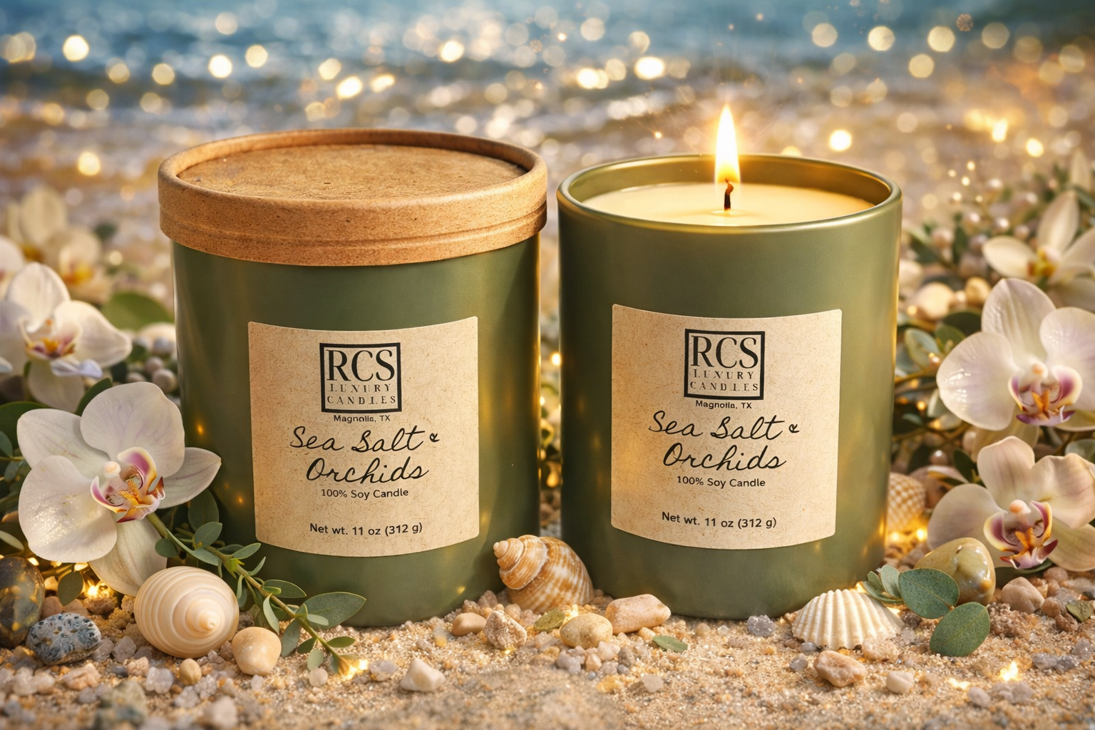 Sea Salt & Orchids Soy Candle