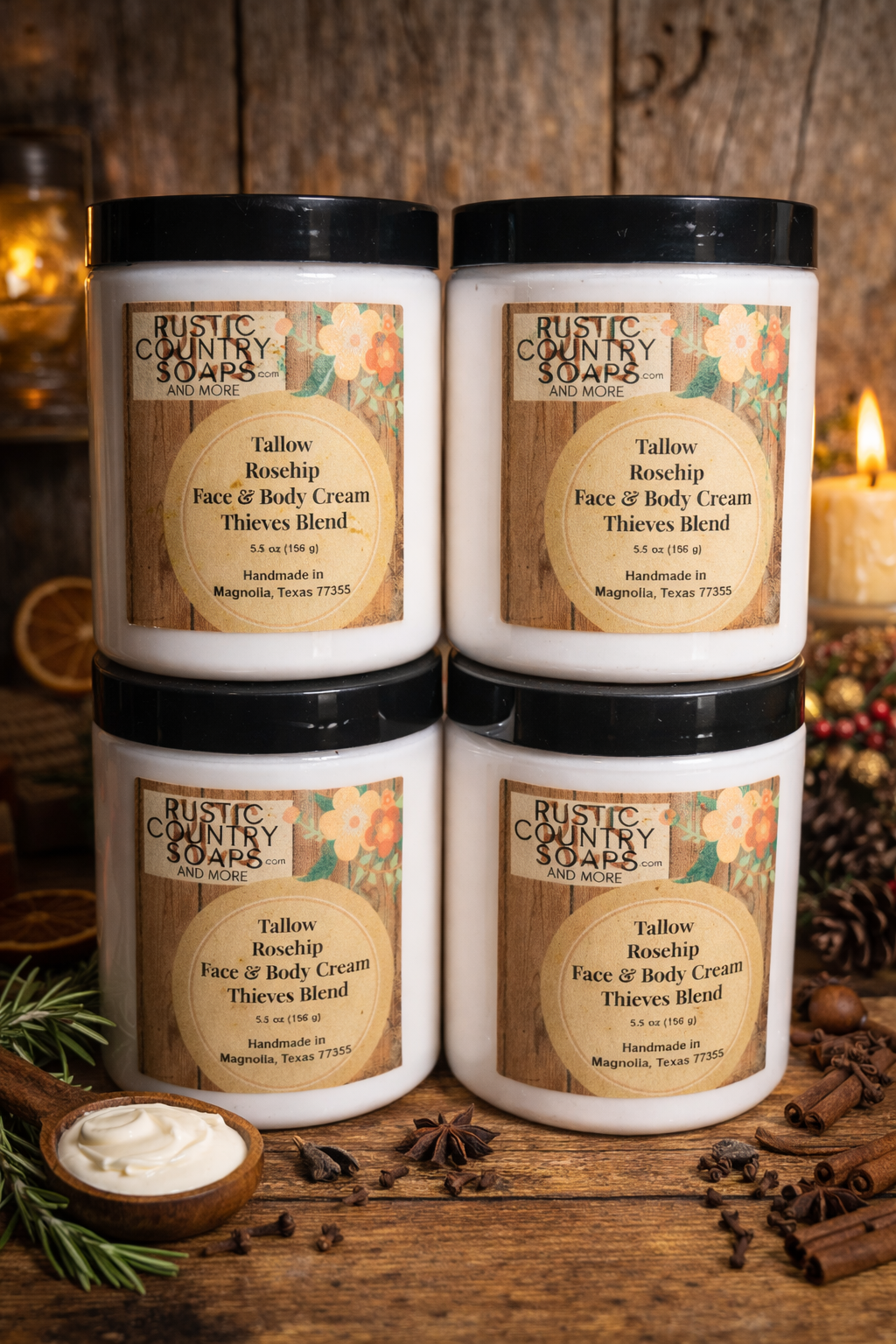 Tallow Rosehip Face & Body Cream - Thieves Blend