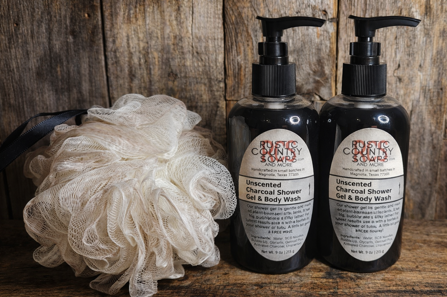 Unscented Charcoal Shower Gel • Body Wash • Hand Soap