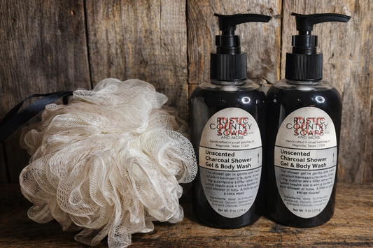 Unscented Charcoal Shower Gel • Body Wash • Hand Soap