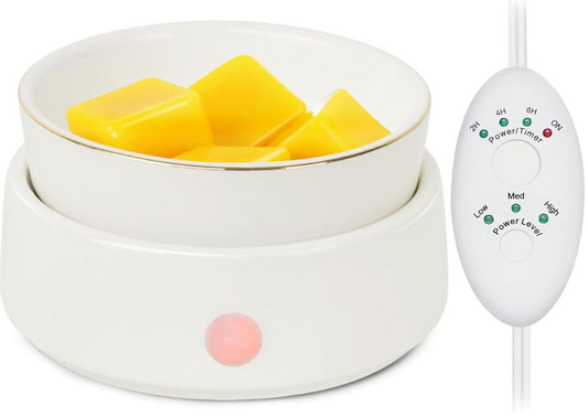 White 4-in-1 Electric Wax Melter with Timer