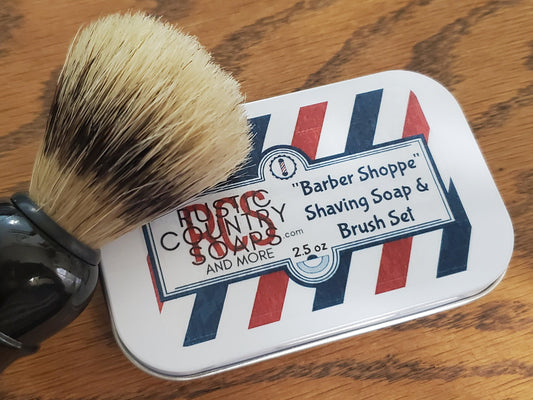 Barber Shoppe Shave Soap w/Brush - Rustic Country Soaps & More
