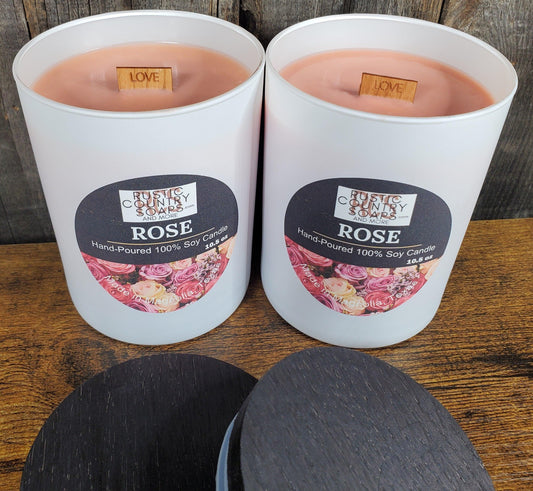 Rose Soy Candle - Rustic Country Soaps & More