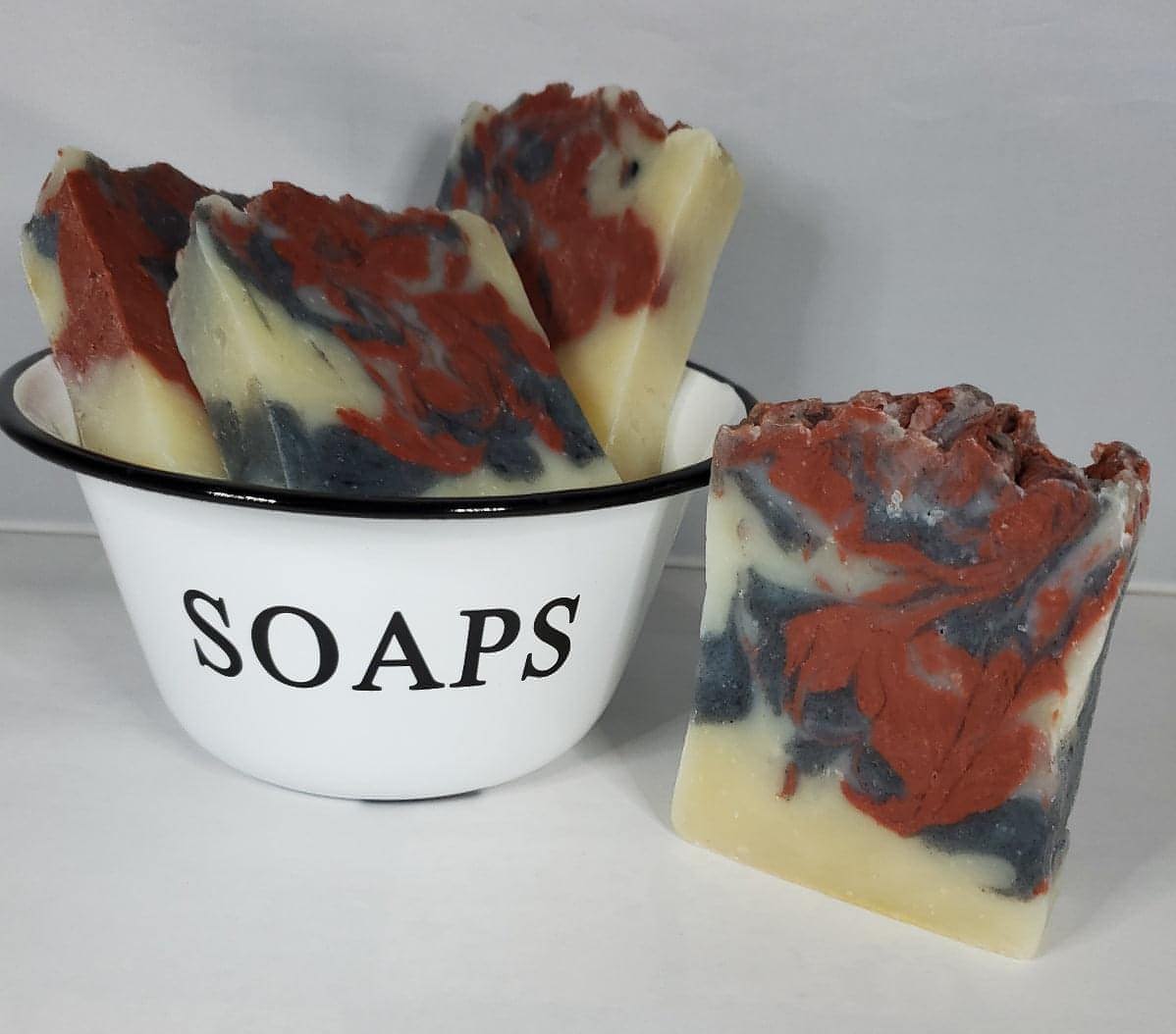 ACTIVATE - Charcoal & Rose Kaolin Clay Soap Bar - Rustic Country Soaps & More